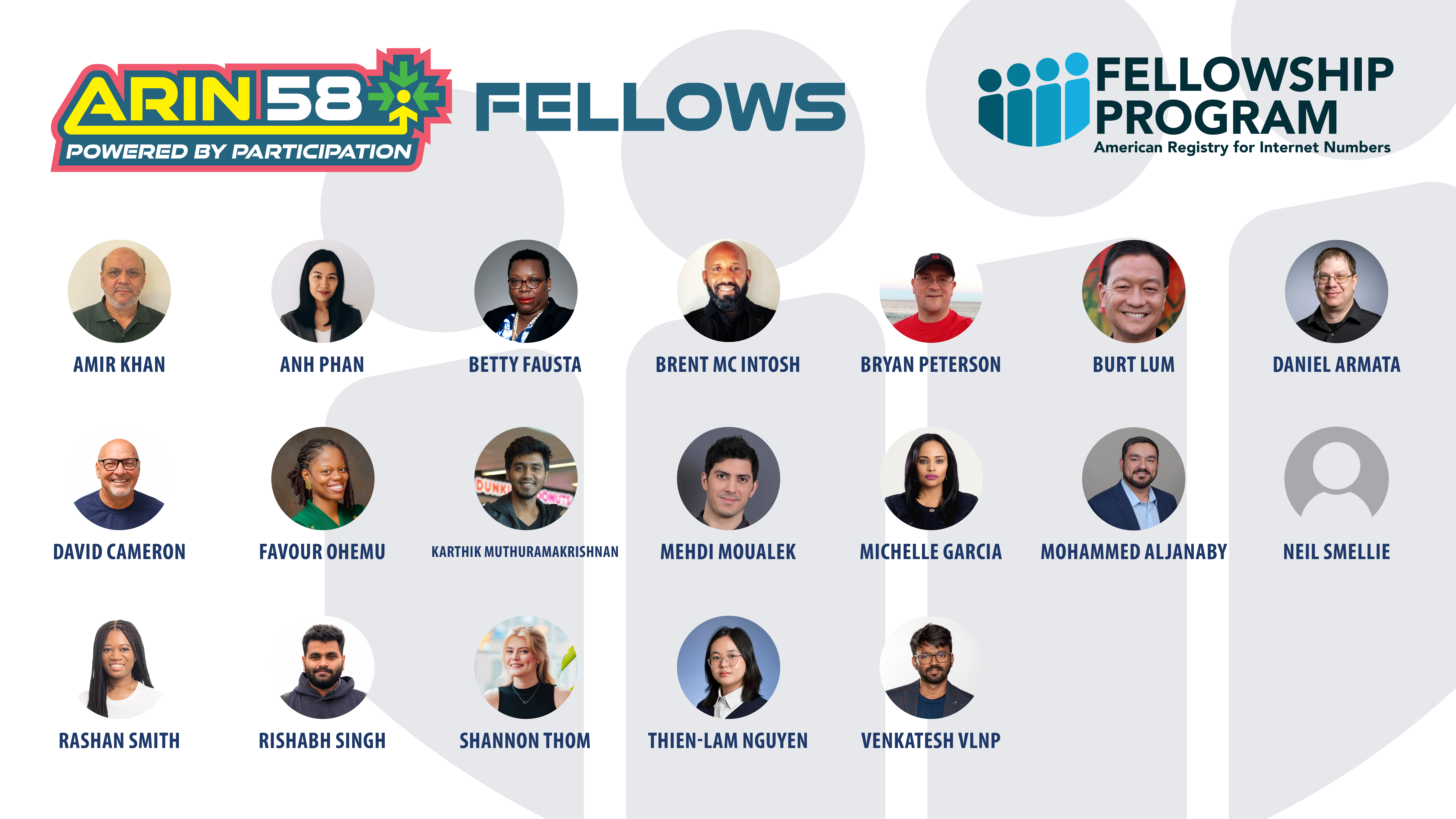 ARIN 58 Selected Fellows